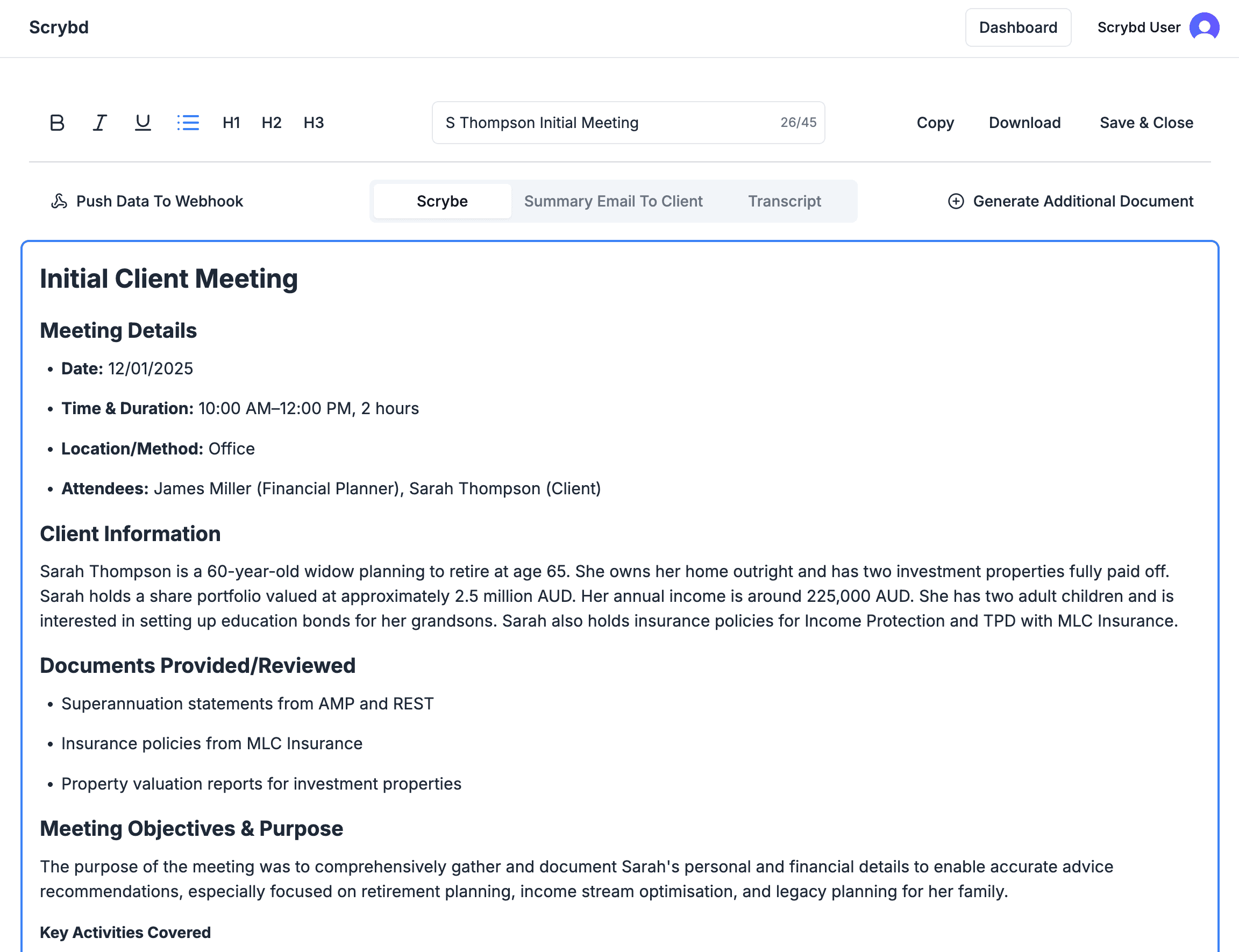 Product screenshot - Text Editor in use